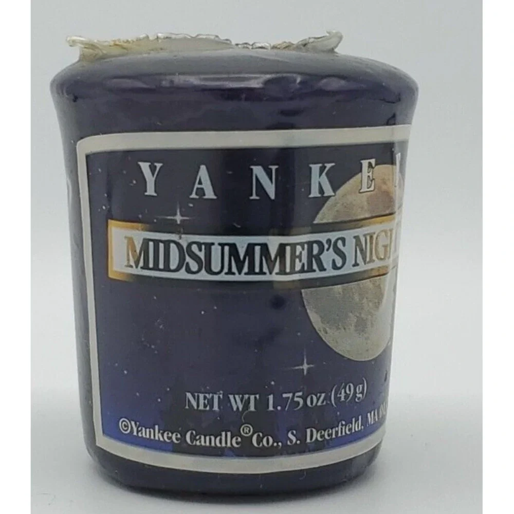 Yankee Candle Midsummer's Night Retired Size VOTIVE 1.75oz 69g Sealed Dark Purpl